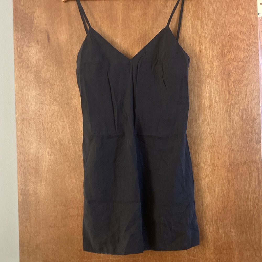 ZARA Black Silk Mini Dress S